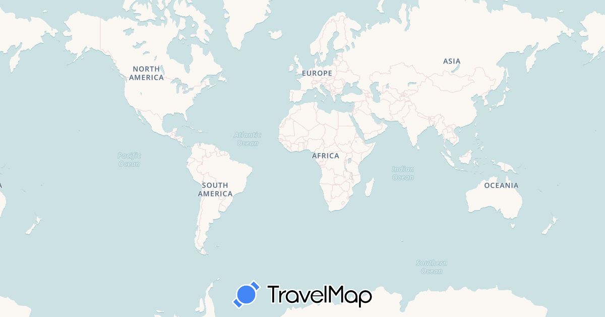 TravelMap itinerary: driving, plane, cycling, train in Belgium, Canada, Germany, Netherlands, Portugal (Europe, North America)